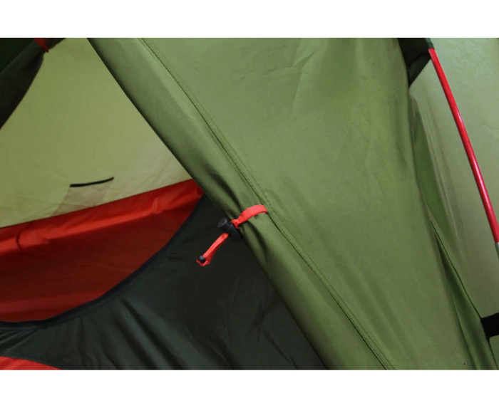Палатка High Peak Woodpecker 3 LW - зеленая/красная (10195)  