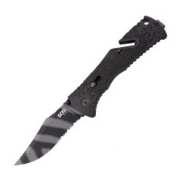 Нож SOG Trident Black Blade полусеррейтор (TF3-BX)