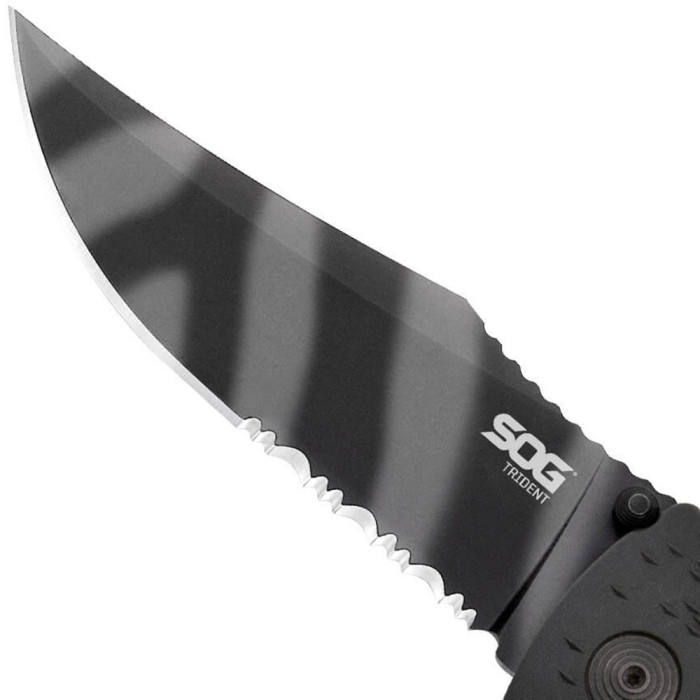 Нож SOG Trident Black Blade полусеррейтор (TF3-BX)  