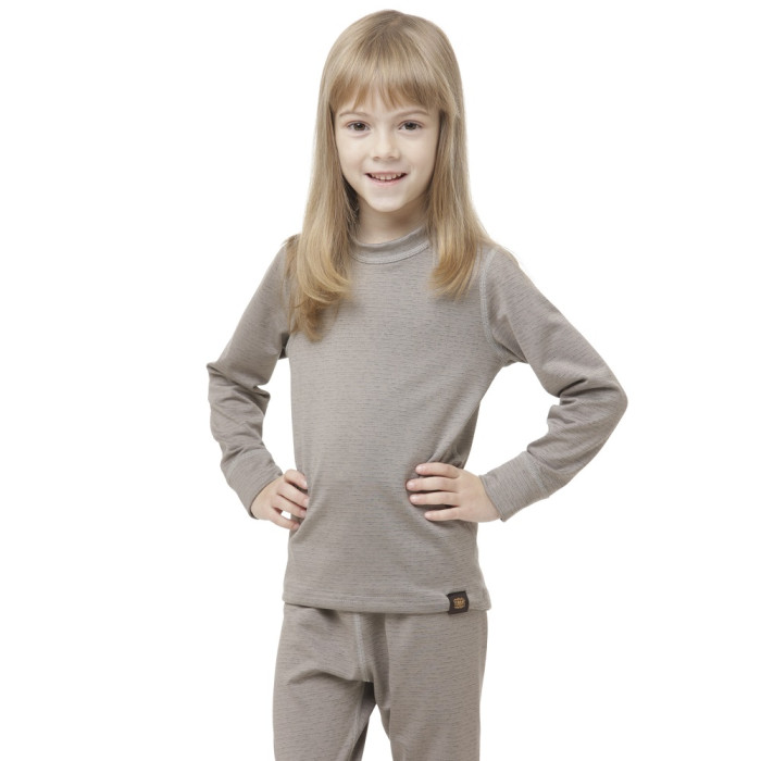 Термофутболка детская Turbat Yeti Top Kids - серая, 140  
