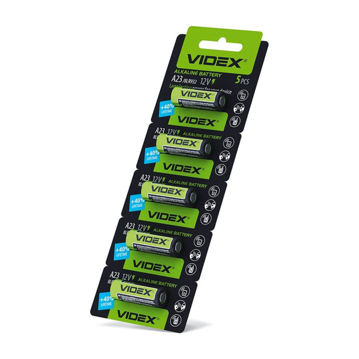 Батарейки щелочные Videx А23/Е23 5pcs BLISTER CARD  