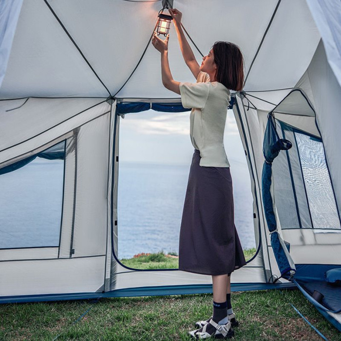 Палатка надувная Naturehike CNK2300ZP012, голубая большая  