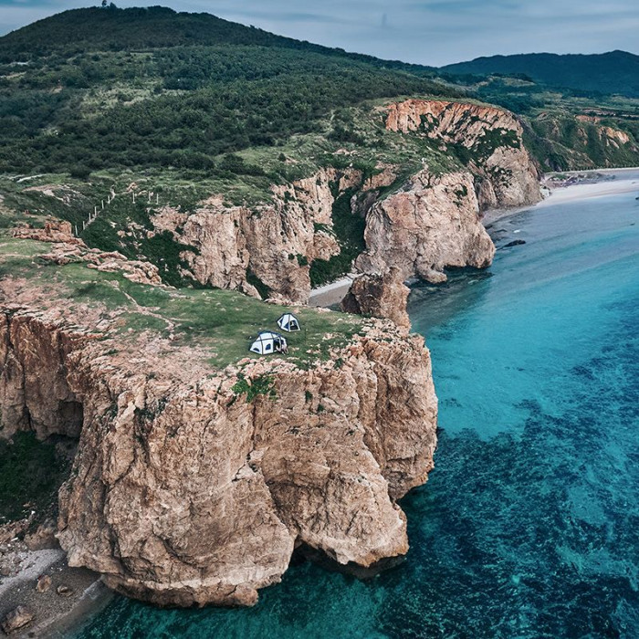 Палатка надувная Naturehike CNK2300ZP012, голубая большая  