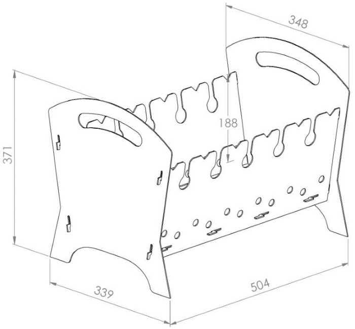 Мангал раскладной Кемпинг Компакт, BQ-1561  