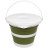 Ведро Tribe Water Bucket Lid 5 л силиконовое с крышкой T-FJ-0049, olive