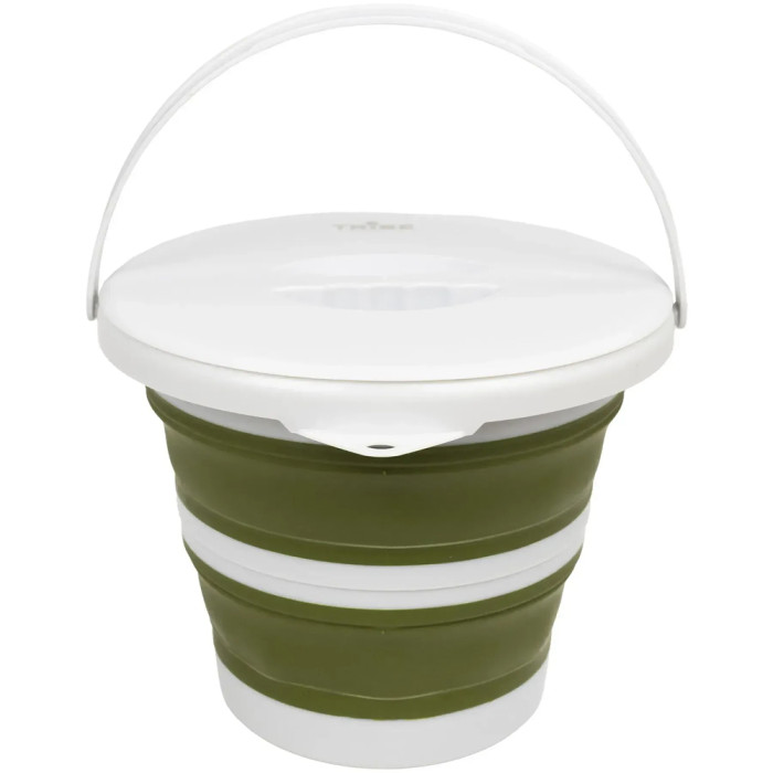 Ведро Tribe Water Bucket Lid 5 л силиконовое с крышкой T-FJ-0049, olive