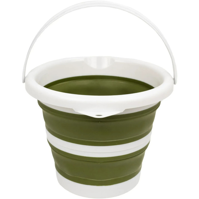 Ведро Tribe Water Bucket Lid 5 л силиконовое с крышкой T-FJ-0049, olive  