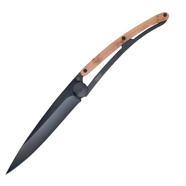 Нож Deejo Wood Black 37 g, Juniper  