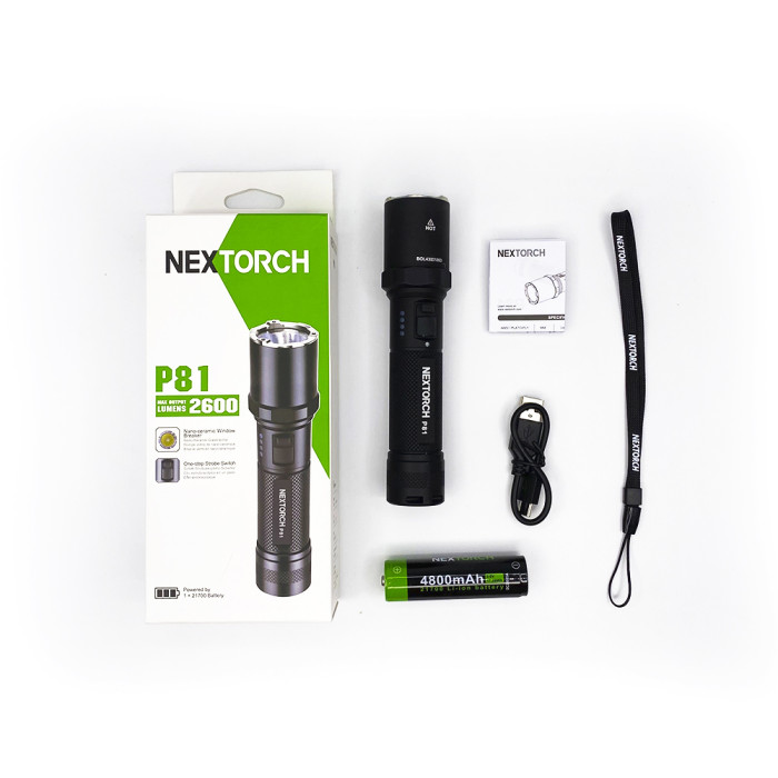 Тактический фонарь Nextorch P81 LUMINUS SST-70 LED, 2600 люмен.  