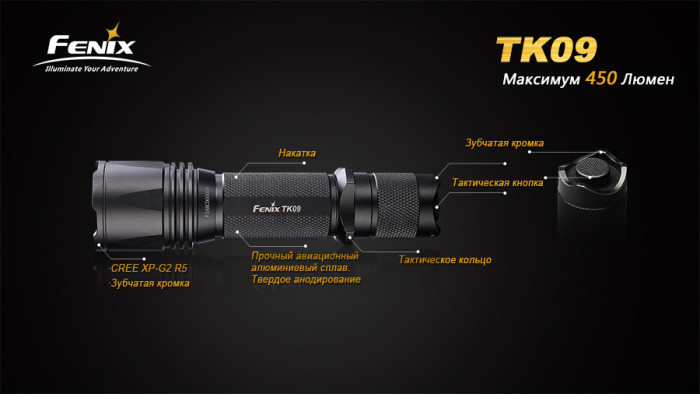 Фонарь Fenix TK09 Cree XP-G2 (R5)  