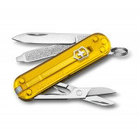 Нож-брелок Victorinox Classic SD Transparent Colors, Tuscan Sun (0.6223.T81G) 7 функций, 58 мм, Gift Box