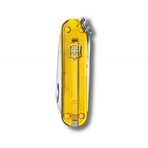 Нож-брелок Victorinox Classic SD Transparent Colors, Tuscan Sun (0.6223.T81G) 7 функций, 58 мм, Gift Box  