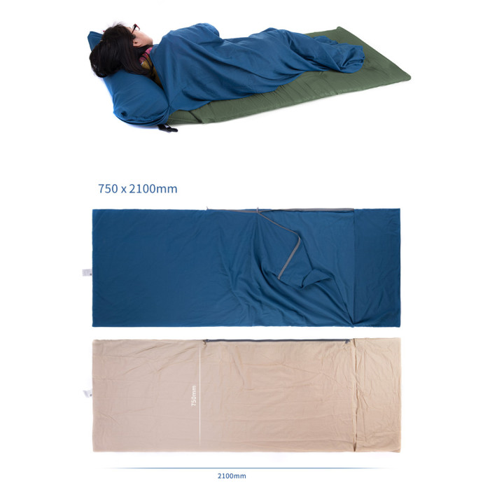 Подкладка для спального мешка Naturehike NH15S012-D, хлопок, синий  