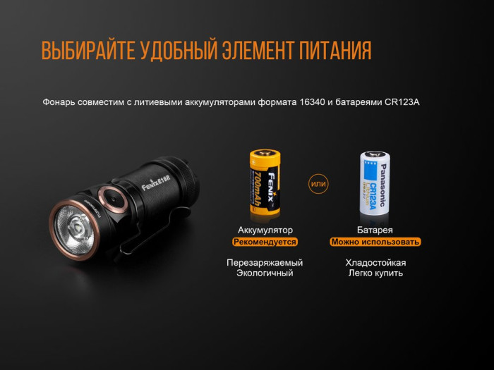 Фонарь Fenix E18R Cree XP-L HI (царапины на корпусе)  
