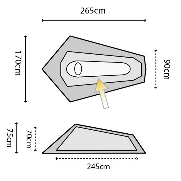 Палатка Highlander Blackthorn 1 Hunter, зелёная  