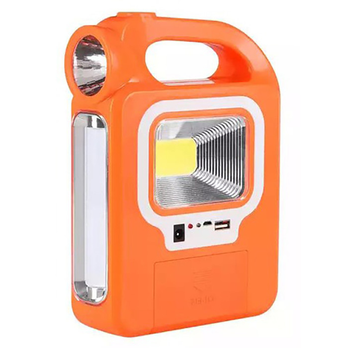 Фонарь кемпинг Police 6399А-LED+COB, power bank, 2x18650, солнечная батарея, ЗУ microUSB, Box 