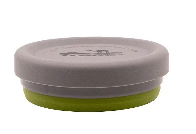 Стакан складной силиконовый с крышкой Tramp 200мл зеленый  