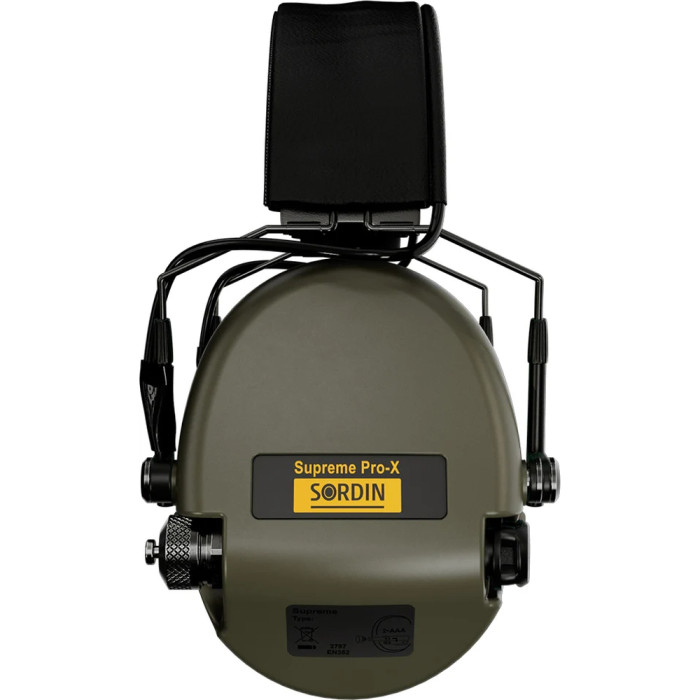 Активные наушники Sordin Supreme Pro-X SFA с кожаным оголовьем. Green  