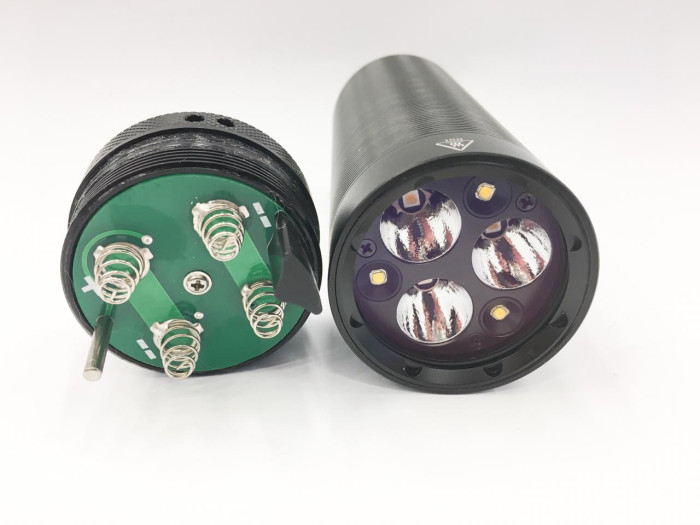 Фонарь для дайвинга Ferei W155 V2 (жёлтый свет, 3780 Lm, без батарей, без зарядного ус-ва)  