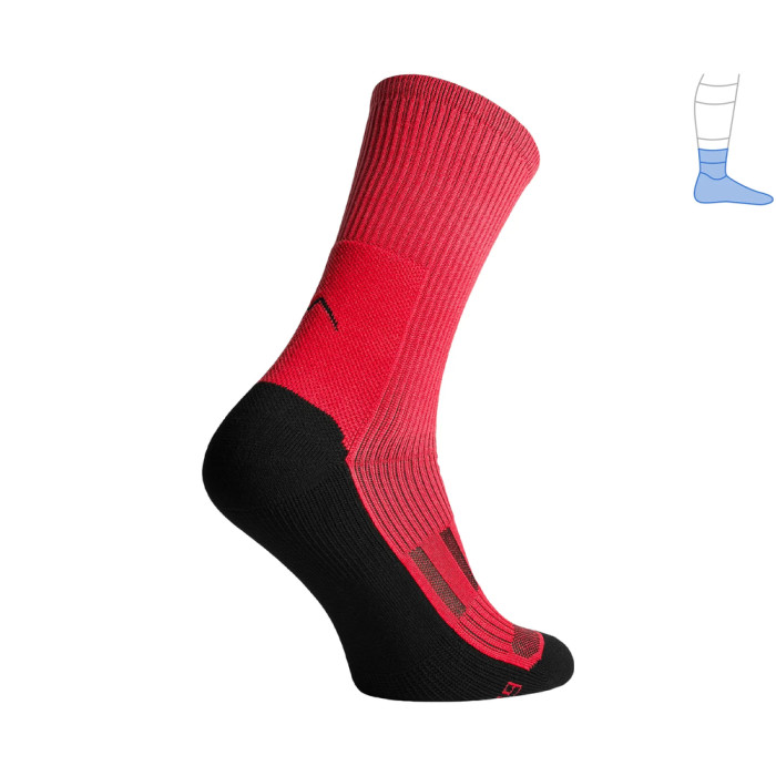 Компрессионные носки защитные демисезонные Protector MidDry+ черно-красные L 44-47  