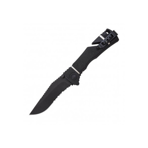 Нож SOG Trident Elite Black Blade полусеррейтор (TF106-BX)  