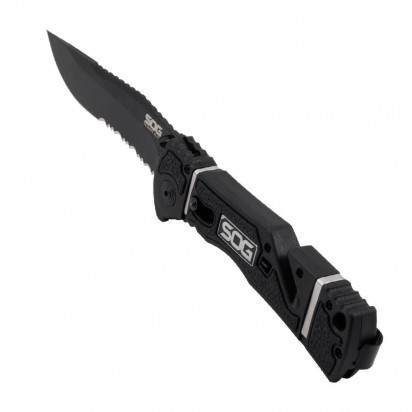 Нож SOG Trident Elite Black Blade полусеррейтор (TF106-BX)  