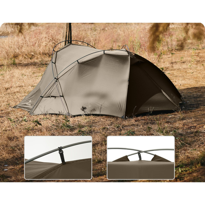 Палатка двухместная Naturehike CNK2300ZP040, коричневая  