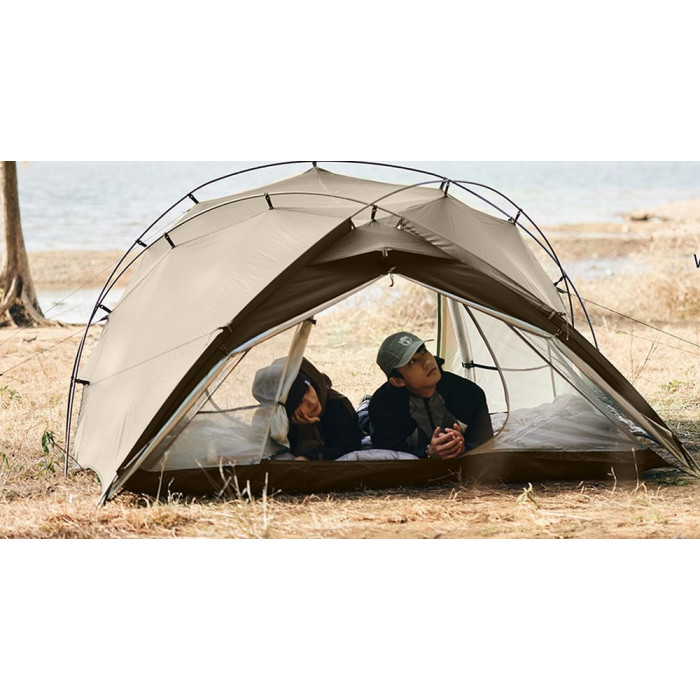 Палатка двухместная Naturehike CNK2300ZP040, коричневая  