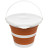 Ведро Tribe Water Bucket Lid 5 л силиконовое с крышкой T-FJ-0049, terracota
