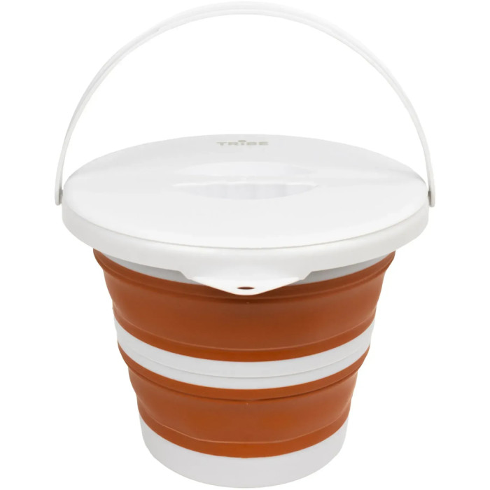 Ведро Tribe Water Bucket Lid 5 л силиконовое с крышкой T-FJ-0049, terracota  