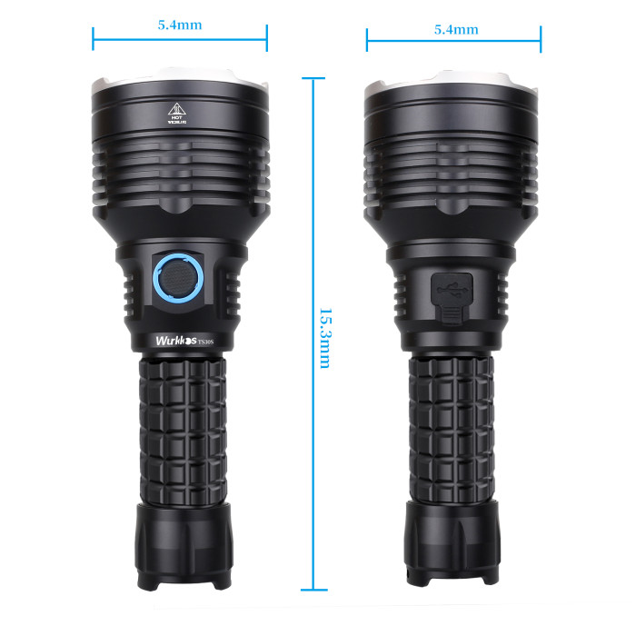 Фонарь Wurkkos TS30S USB C Rechargeable 6000lm, черный  