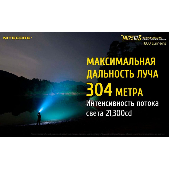 Карманный фонарь Nitecore MH25GTS, 1800 люмен  