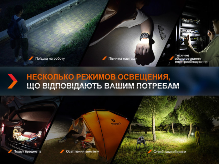 Фонарь ручной Fenix E18R V2.0 (возобновлен/ ремонт соединения платы/ открытая упаковка)  