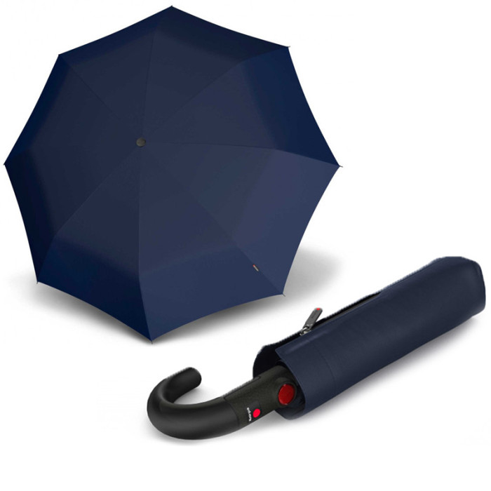Зонт Knirps T.260 Crook Handle Navy Авто/Складной/8спиц /D97x33см  