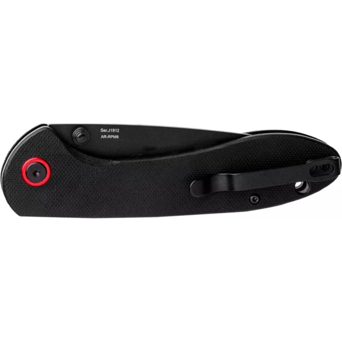 Нож CJRB Feldspar Black Blade, AR-RPM9 Steel, черный  