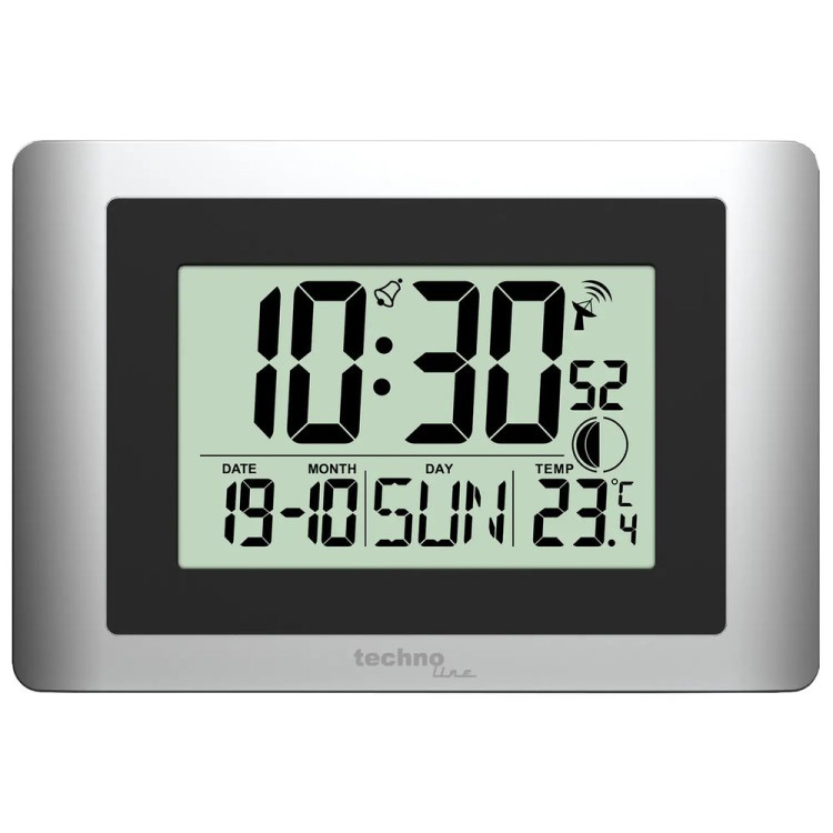 Часы настенные Technoline WS8028 Silver/Black (WS8028) 