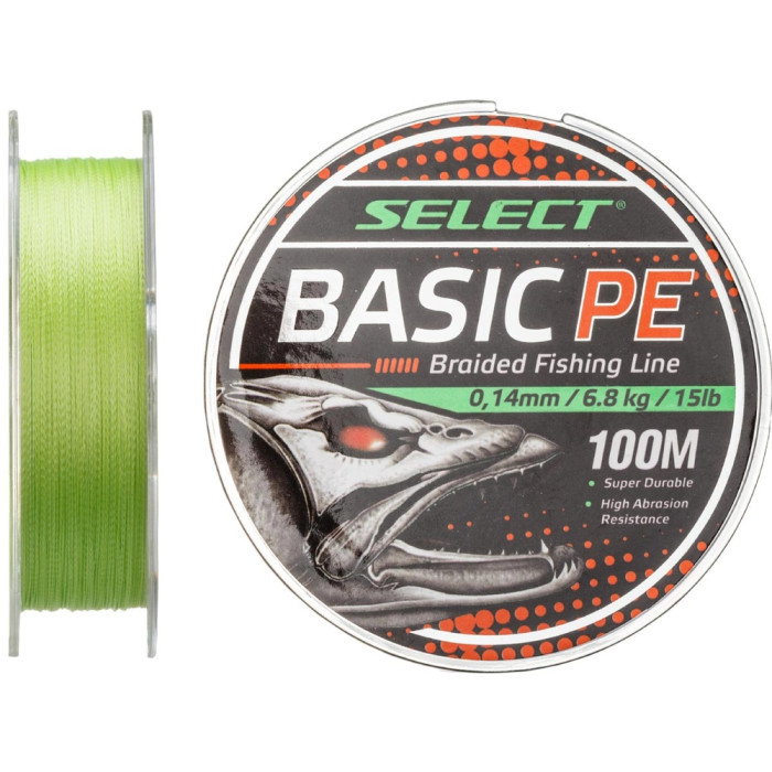 Шнур Select Basic PE 150m 0.04mm 5lb/2.5kg, салатовый 