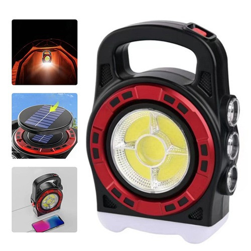 Фонарь кемпинг Police 6678С-3LED+5COB, power bank, Li-Ion аккум., Waterproof, солнечная батарея, ЗУ microUSB, Box  