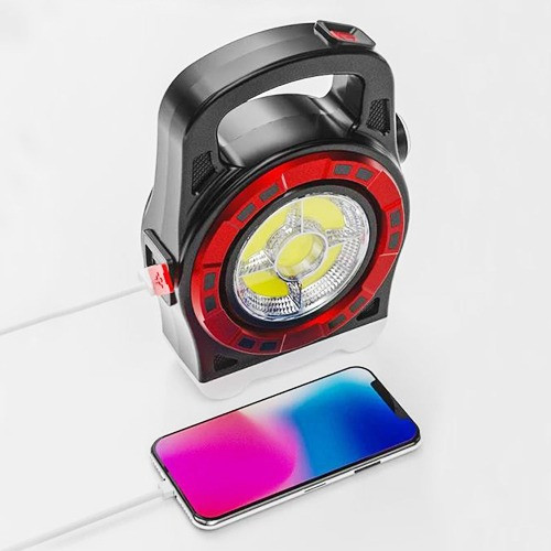 Фонарь кемпинг Police 6678С-3LED+5COB, power bank, Li-Ion аккум., Waterproof, солнечная батарея, ЗУ microUSB, Box  