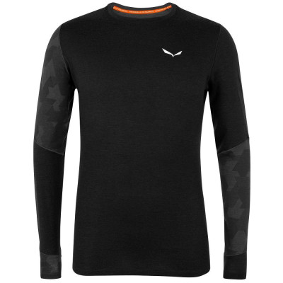 Термофутболка мужская Salewa CRISTALLO WARM AMR L/S TEE - черная, S
