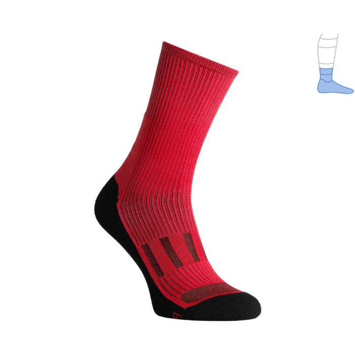 Компрессионные носки защитные демисезонные Protector MidDry+ черно-красные M 40-43  