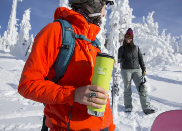 Термокружка Klean Kanteen TKWide Cafe Cap 592 мл - желтая  