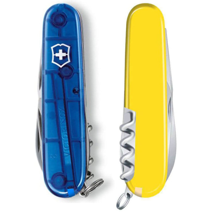 Нож Victorinox Spartan Ukraine 91мм/12функ/син.проз-желт  