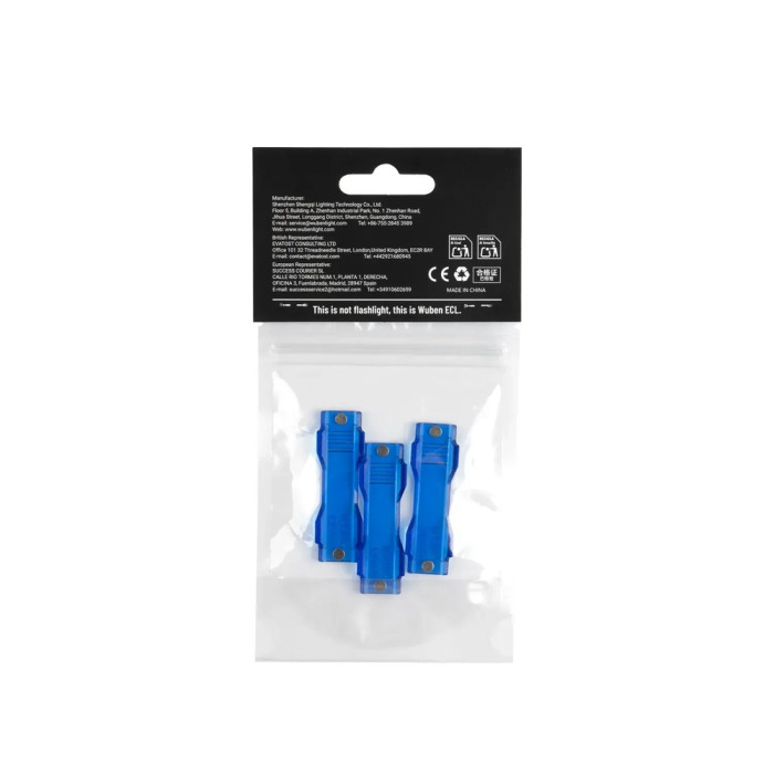 Пластины для фонаря Wuben E8, синий  