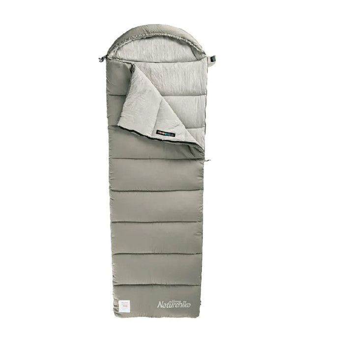 Спальный мешок с капюшоном Naturehike M300 NH20MSD02, зеленый, левый  