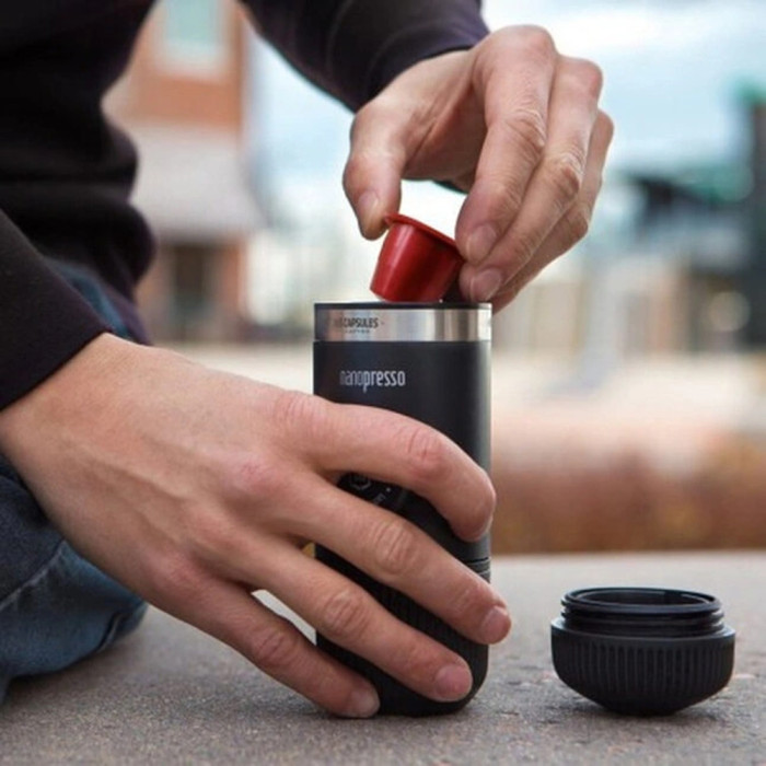 Набор Wacaco Nanopresso: кофеварка, адаптер для капсул и полотенца бариста  