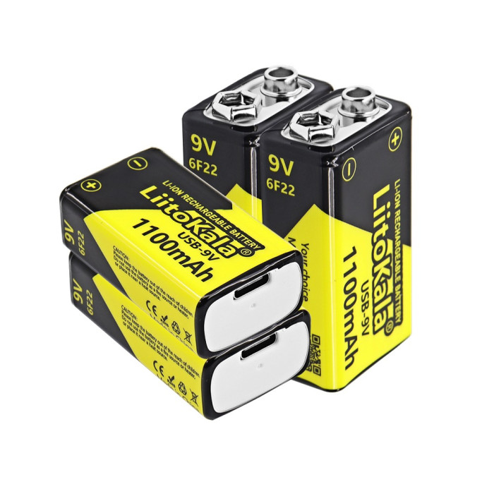 Аккумулятор LiitoKala Lii-USB-9V Type-C 1100mah  