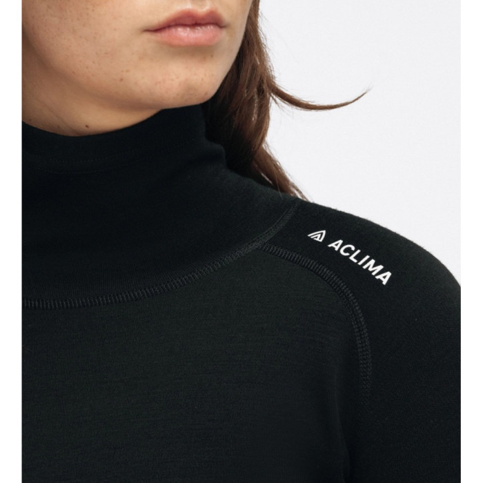 Термокофта жен. Aclima WarmWool 200 Roll Neck W's Jet Black M  