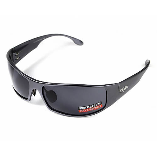 Очки Global Vision BAD-ASS 1 GunMetal (gray) черные в металлической оправе  