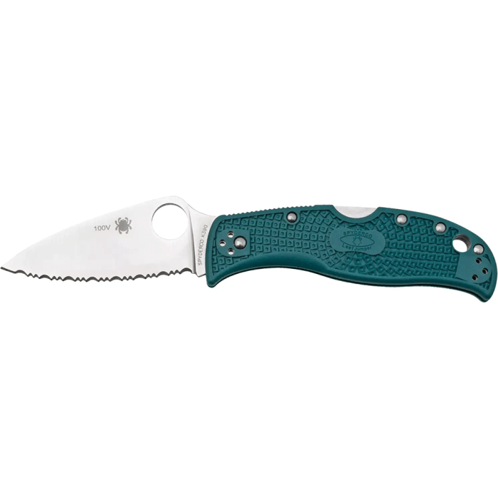 Нож Spyderco Leafjumper, serrated blue (C262SBLK390)  